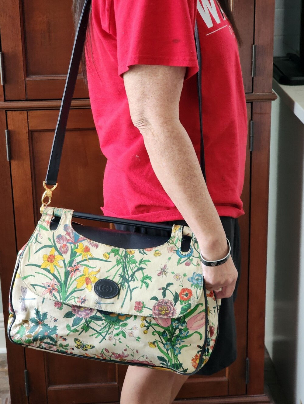 Authentic Vintage Gucci Flora Handbag - Picture 6 of 17